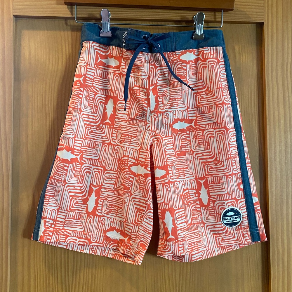 Salt Life Boy’s/Youth SLX-QD Vapor Stretch Swim Shorts NWT